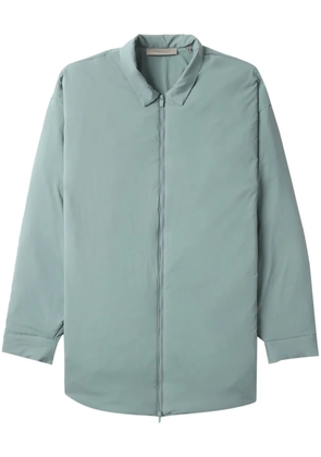 FEAR OF GOD ESSENTIALS logo-embossed zip-up shirt jacket - Blue