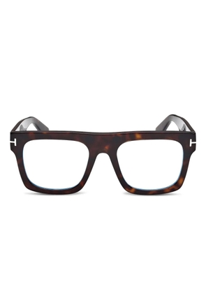 TOM FORD Eyewear clip-lenses square-frame glasses - Brown