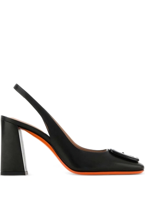 Santoni 85mm block-heel slingback pumps - Black
