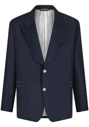 ETRO single-breasted stretch-wool blazer - Blue