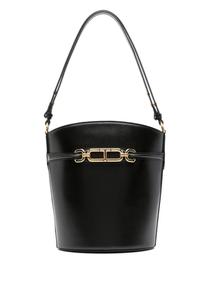 TOM FORD logo-plaque bucket bag - Black