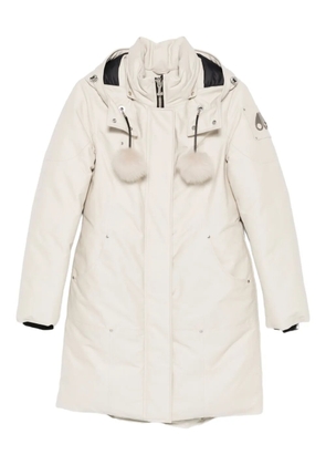 Moose Knuckles pompom-detail hooded coat - Neutrals