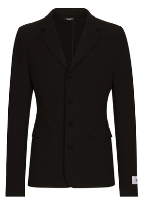 Dolce & Gabbana single-breasted cotton-blend blazer - Black