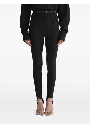 Mugler stirrup detail trousers - Black