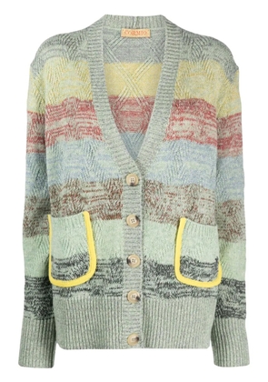 CORMIO Renato striped cardigan - Green