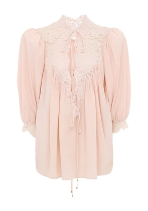 Chloé lace-detail blouse - Pink