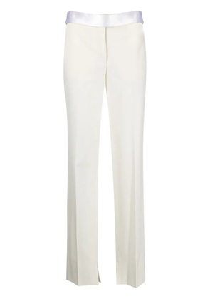 Stella McCartney satin-waistband detail trousers - Neutrals