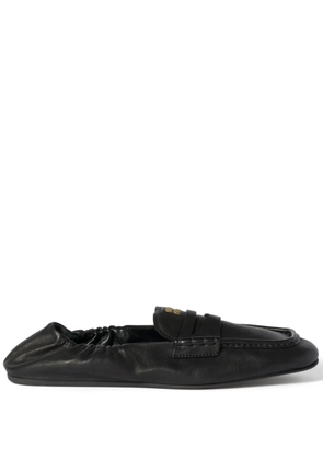 Miu Miu embossed-logo loafers - Black