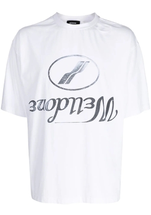 We11done logo-print cotton T-shirt - White