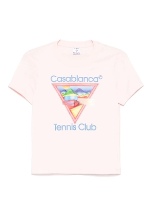 Casablanca Tennis Club graphic-print t-shirt - Pink