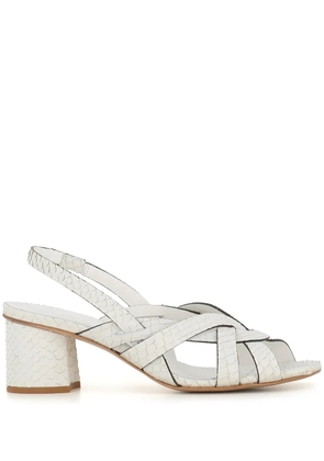 Del Carlo 65mm leather sandals - White