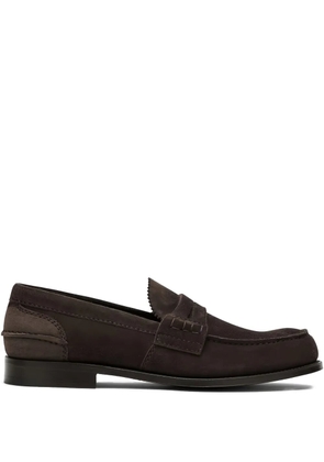 Church's notched suede loafers - Brown