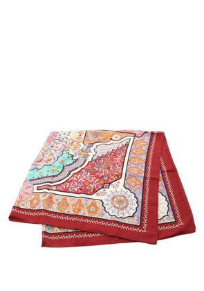 Hermès Pre-Owned 20th Century Aux Portes du Palais Cashmere Silk Shawl 140 scarves - Red