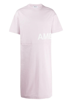 AMBUSH long-line logo-print T-shirt - Pink