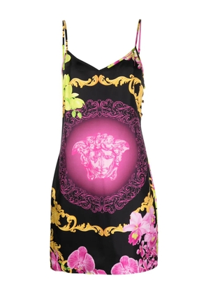 Versace Medusa-print mini dress - Black
