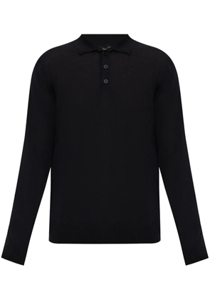 Emporio Armani long sleeve polo shirt - Blue