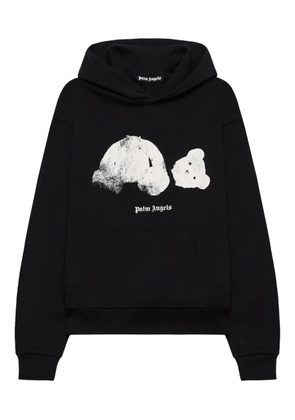 Palm Angels Spray Broken Bear graphic hoodie - Black