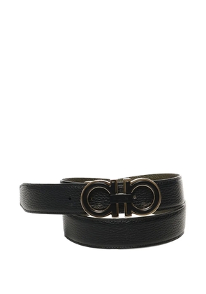 Ferragamo Gancini-buckle leather belt - Black