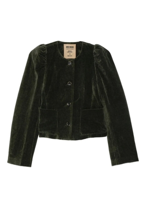 Uma Wang long-sleeves velvet jacket - Green