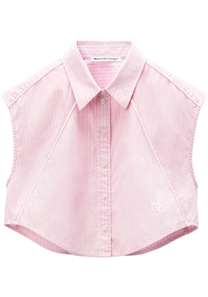 Alexander Wang sleeveless striped cotton shirt - Pink