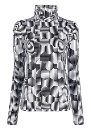 Xacus Selene stripe-print top - Black