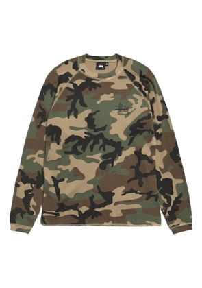 Stüssy raglan camouflage sweater - Green
