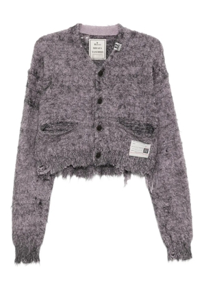 Maison MIHARA YASUHIRO raw edge cardigan - Purple