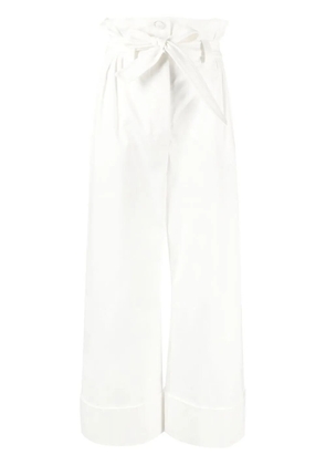 Max Mara paper-bag waist trousers - White