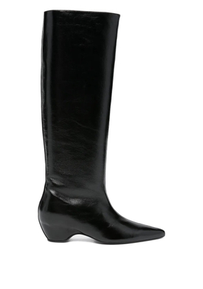 KHAITE 30mm Sybil leather knee-high boots - Black