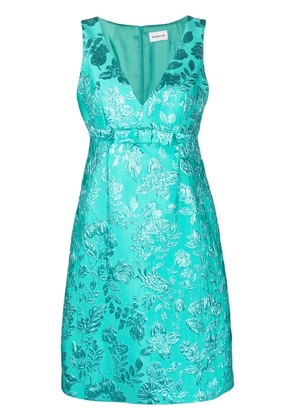 P.A.R.O.S.H. floral-embroidered sleeveless minidress - Green