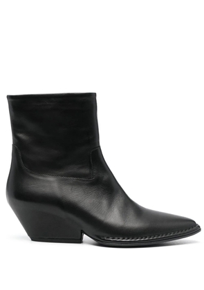 Del Carlo cuban-heel pointed ankle boots - Black