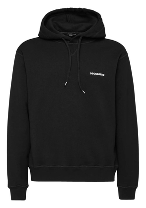 DSQUARED2 logo-print cotton hoodie - Black