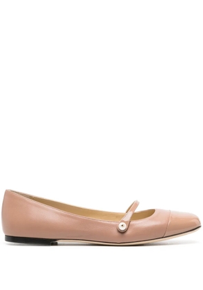 Jimmy Choo pearl-detail ballerina shoes - Neutrals