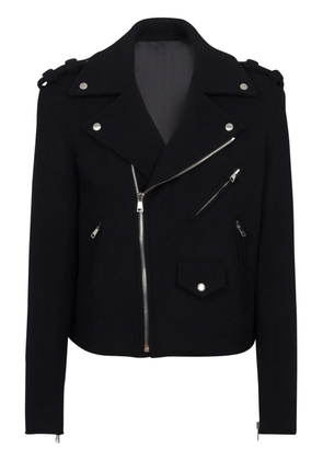 Balmain brushed biker jacket - Black