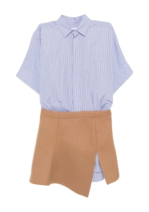 sacai asymmetric shirtdress - Blue