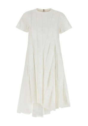 sacai pleated panel dress - White
