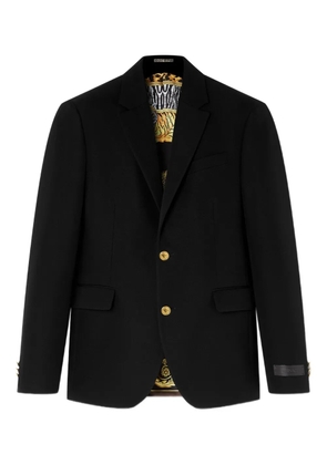 Versace branded-tab jacket - Black