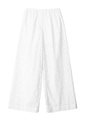 STAUD Bonfire broderie-anglaise trousers - White