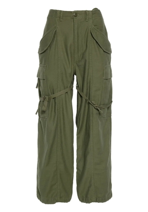 R13 cotton cargo trousers - Green