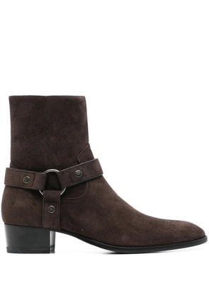 Saint Laurent 40mm side-fastening boots - Brown