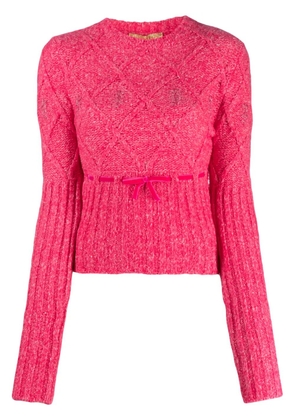 CORMIO floral-embroidered sweater - Pink