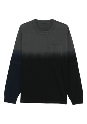 sacai patch-pocket T-shirt - Grey
