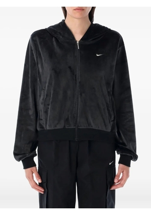 Nike zip-up velour hoodie - Black