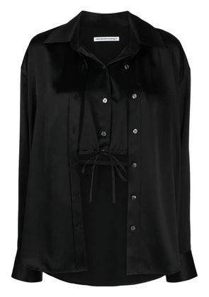 Alexander Wang layered silk shirt - Black