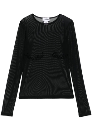 Jean Paul Gaultier flocked-logo T-shirt - Black