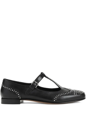 Church's T-bar studded flat pumps - Black