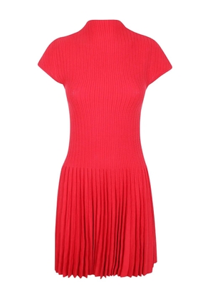 Magda Butrym ribbed pleated dress - Red