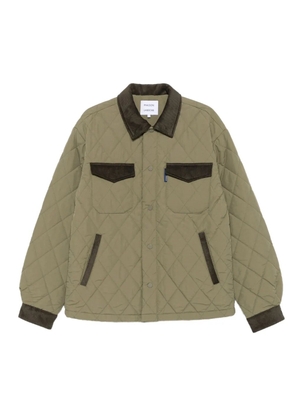 Maison Labiche quilted corduroy-trimmed jacket - Green