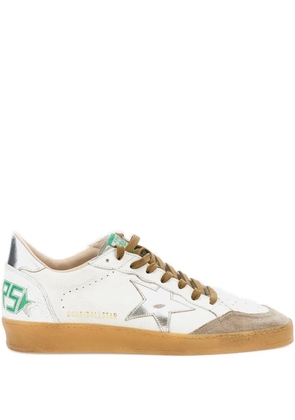 Golden Goose star-applique leather sneakers - White