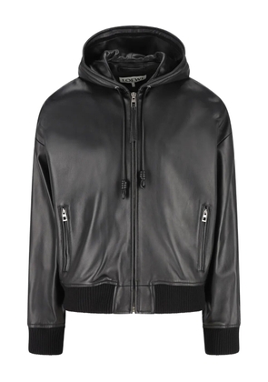 LOEWE hooded leather jacket - Black